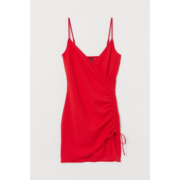 H&M Red Drawstring Mini Dress - Picture 7 of 7
